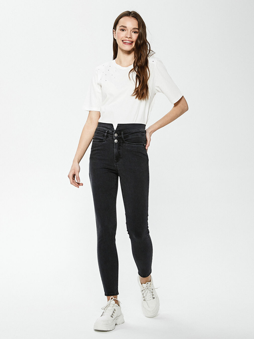 LCW Vision High Waisted Jupiter Super Skinny Fit Women's Jeans -S1FP17Z8-327