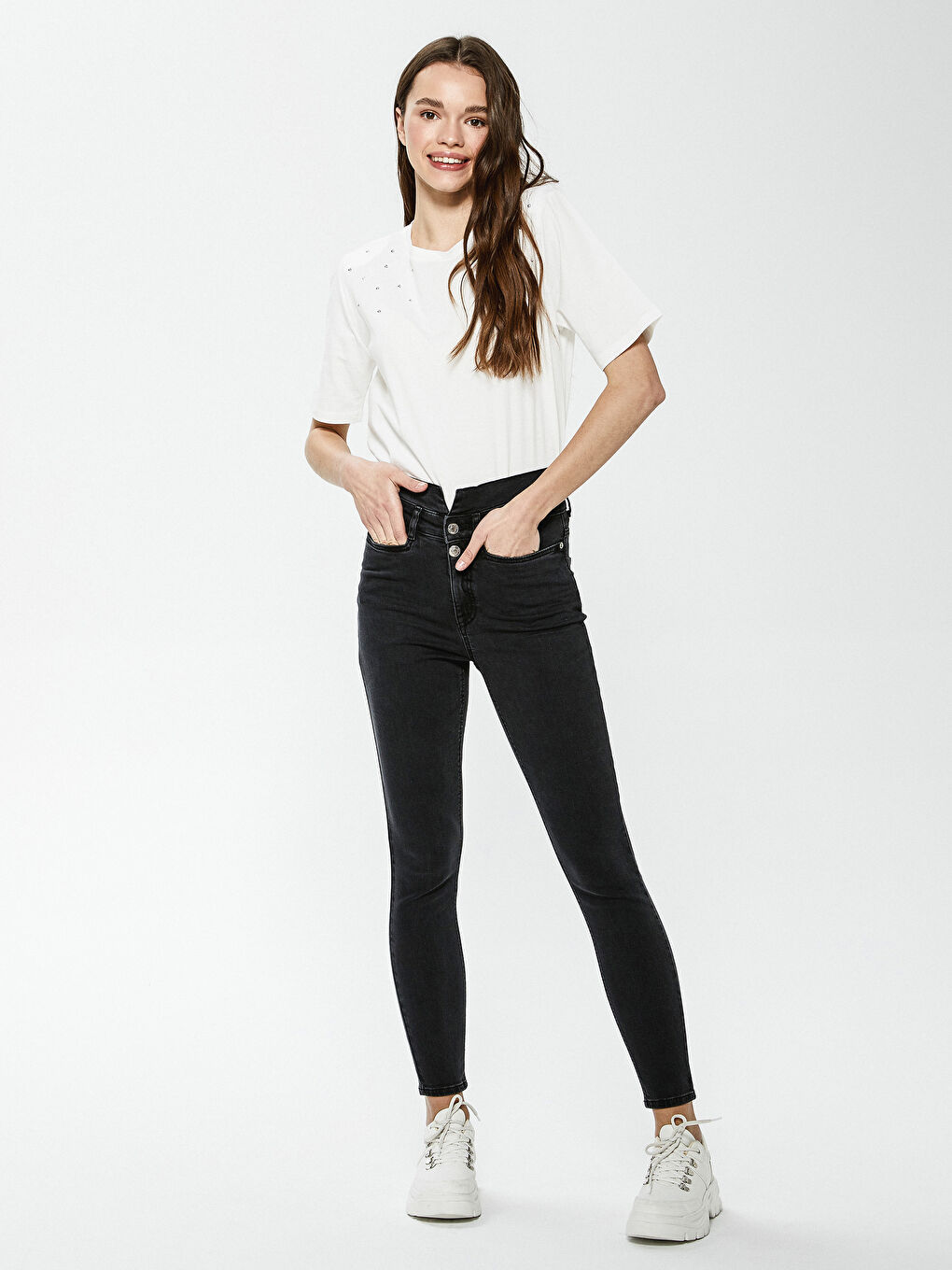 LCW Vision High Waisted Jupiter Super Skinny Fit Women's Jeans -S1FP17Z8-327