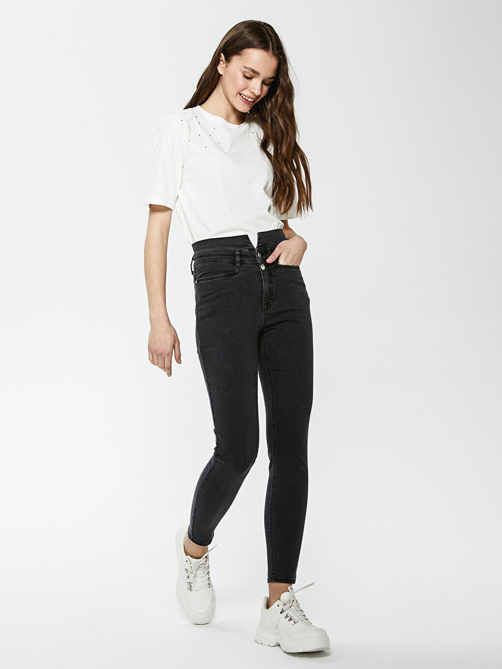 LCW Vision High Waisted Jupiter Super Skinny Fit Women's Jeans -S1FP17Z8-327