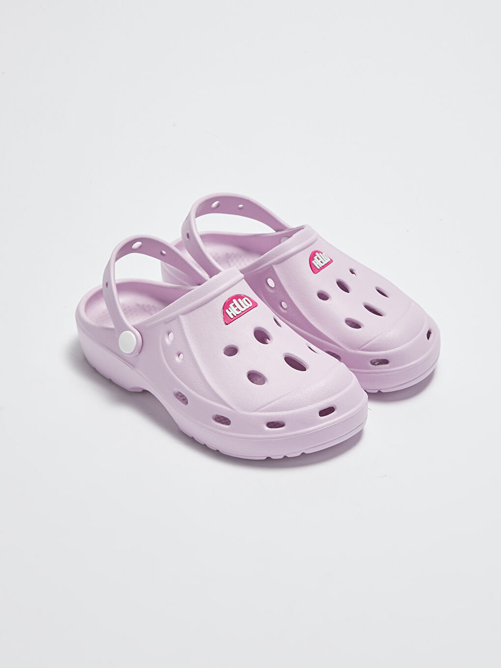 Lila Delikli Görünümlü Kız Çocuk Sandalet