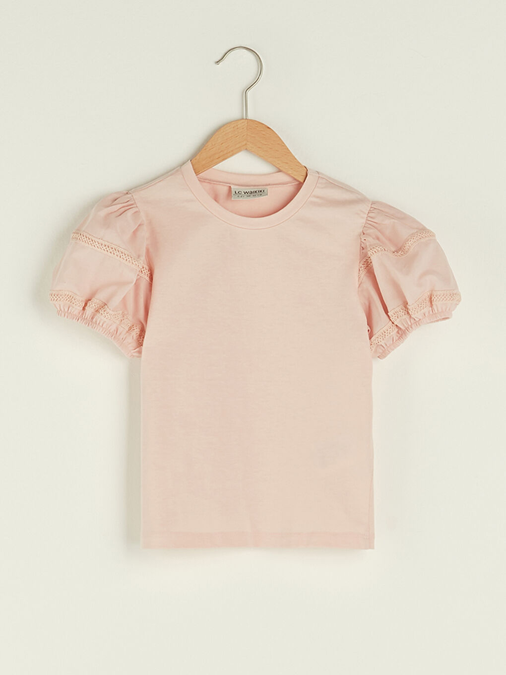 Majica za devojčice od pamuka sa okruglim izrezom, kratkim rukavima i osnovnim dizajnom