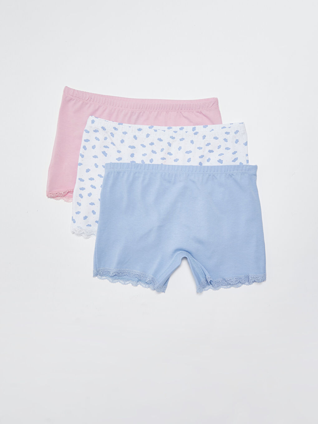 Pembe Pamuklu Kız Çocuk Boxer 3'lü