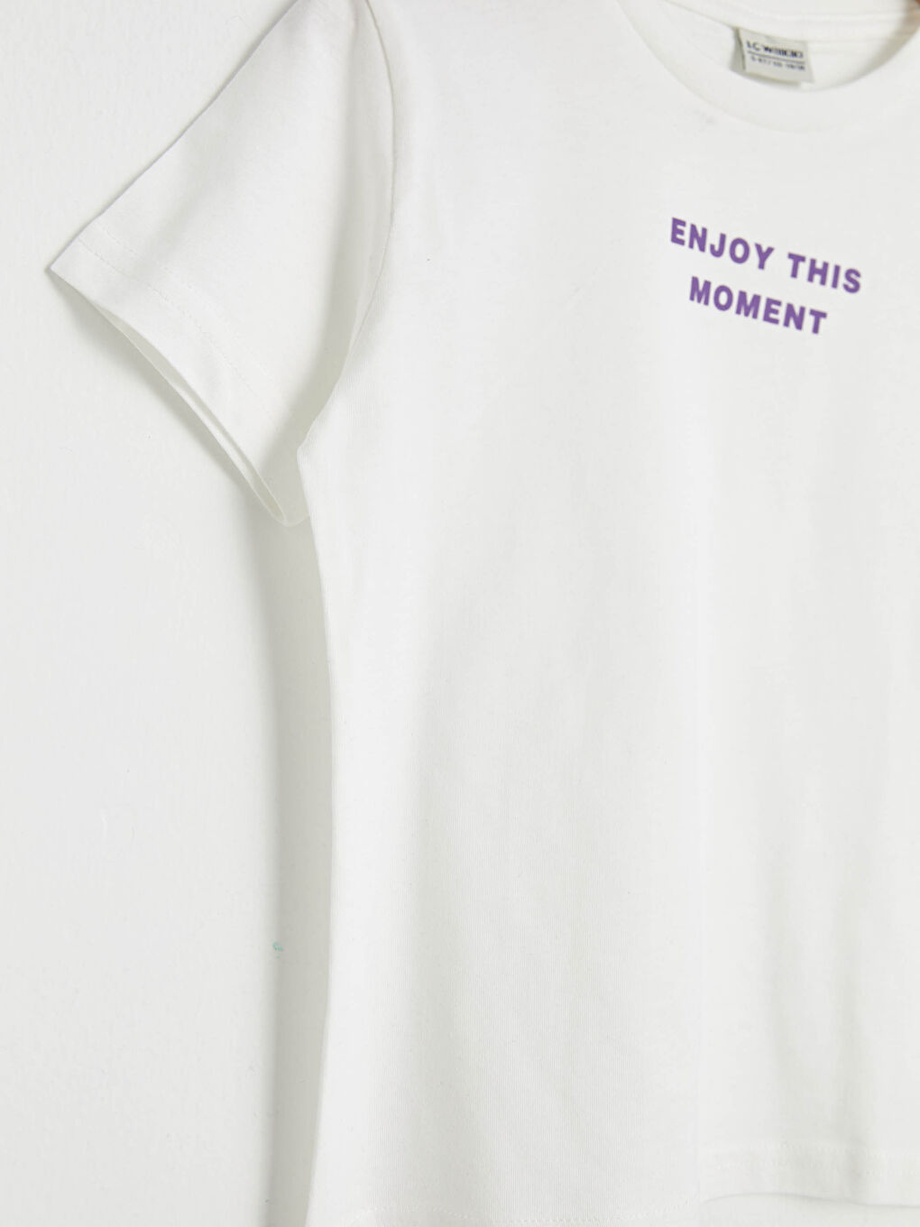 Crew Neck Basic Short Sleeve Cotton Boy T-shirt-2