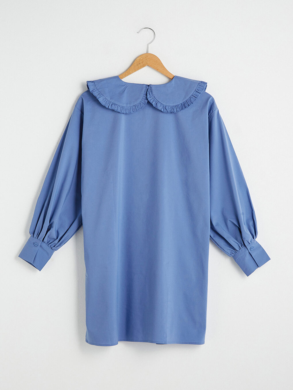 Tunică Femei Supradimensionată Poplin Mânecă Lungă Guler Baby-6