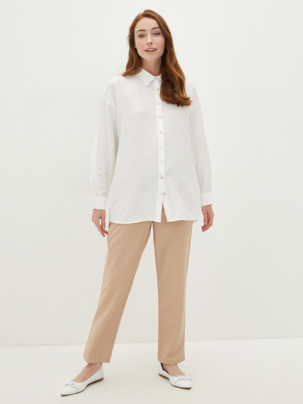 Pantaloni Harem Dama cu Talie Elastică, Buzunare și Croială Lejeră-2