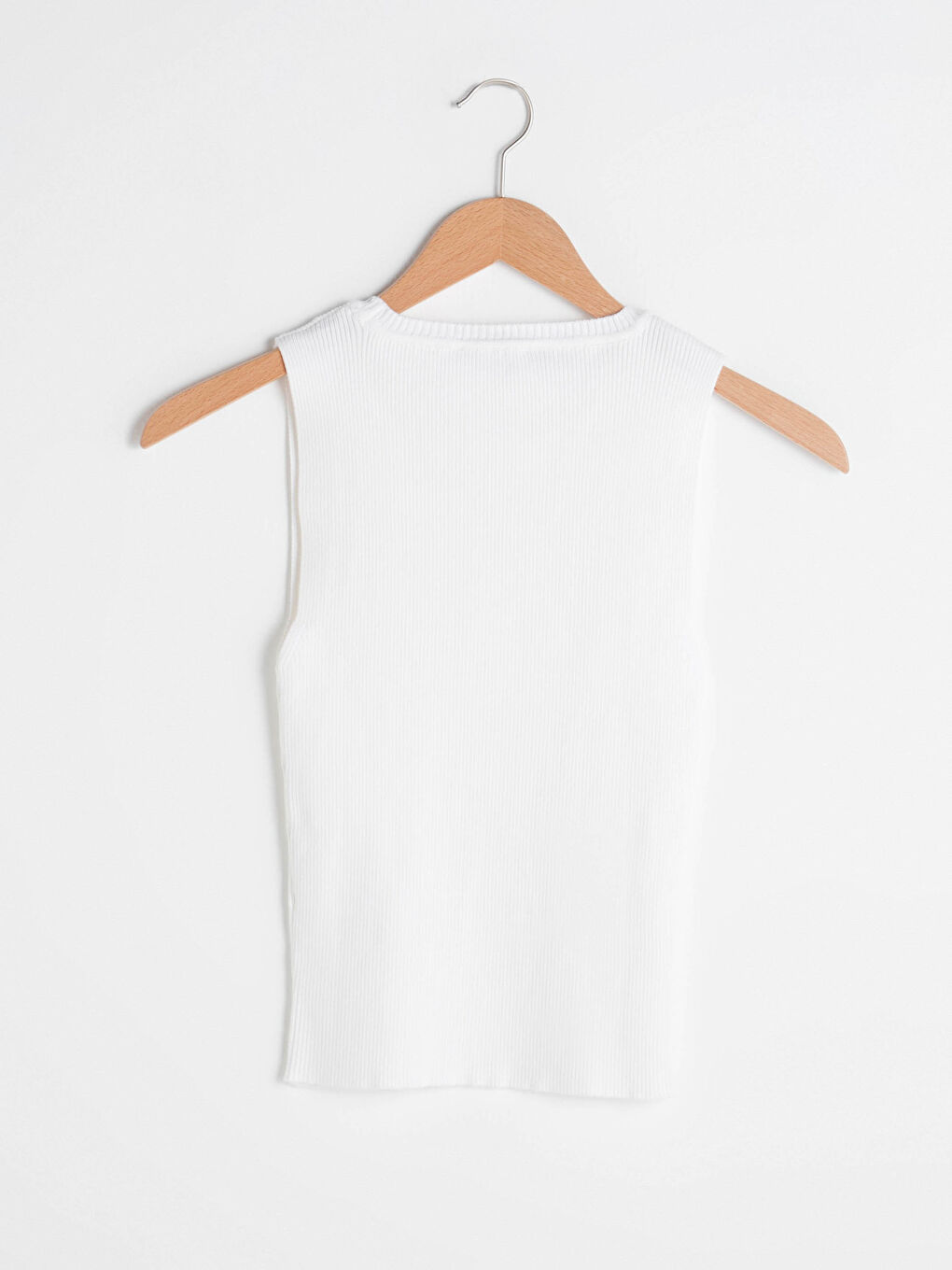 Women's Crew Neck Plain Knitwear Tank Top-6