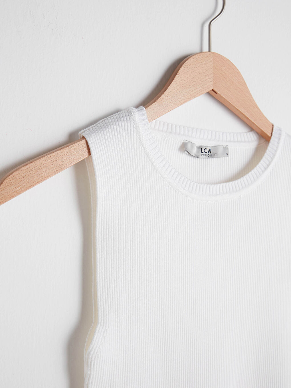 Women's Crew Neck Plain Knitwear Tank Top-7