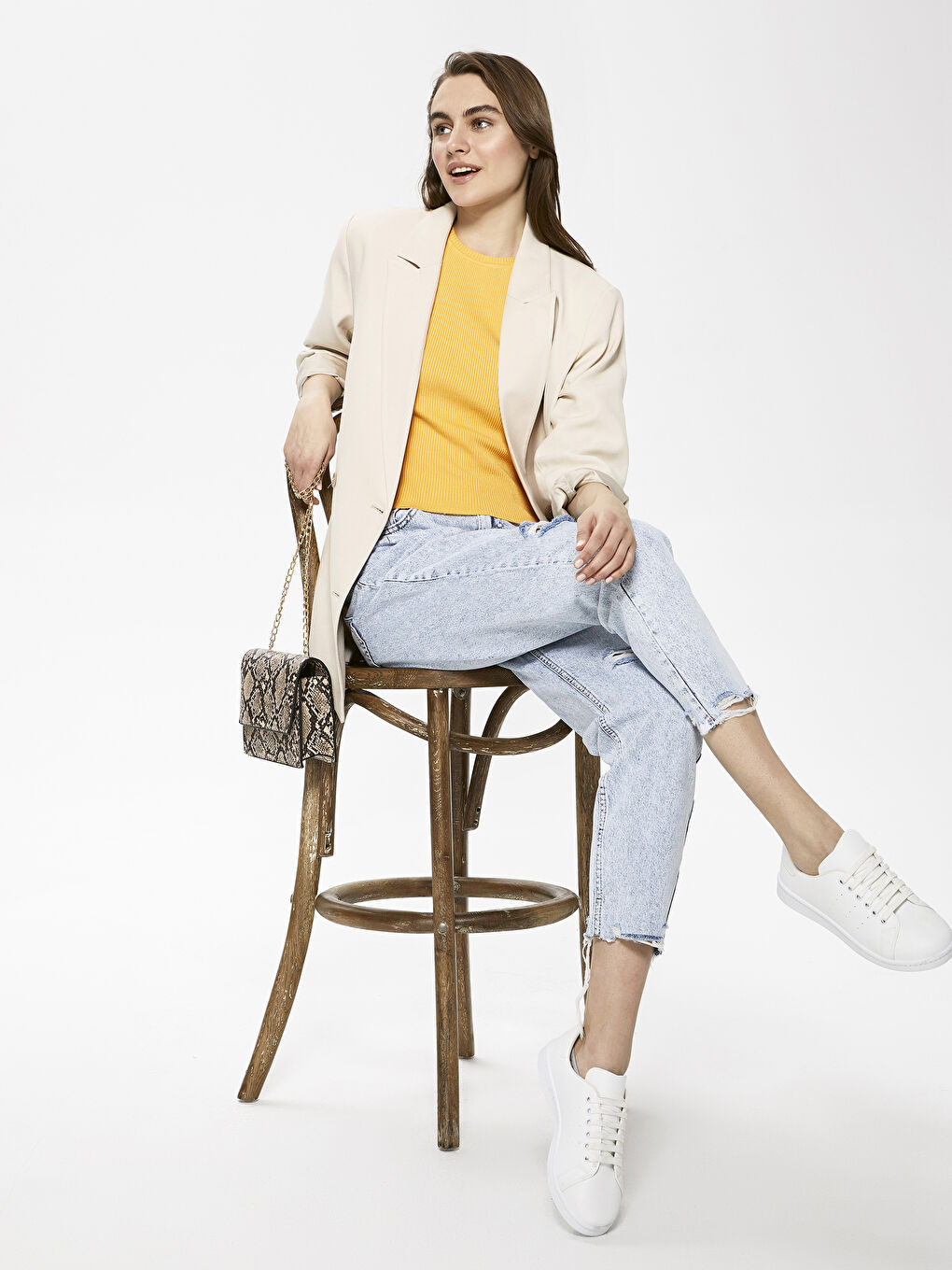 Débardeur en Tricot Uni à Col Rond pour Femmes-8