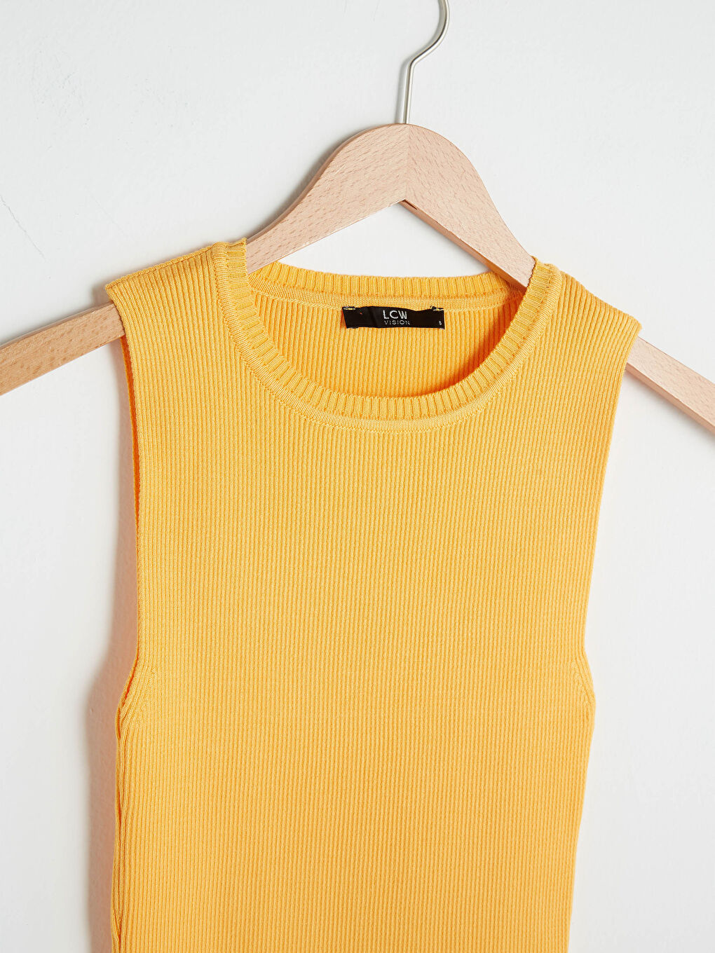 Débardeur en Tricot Uni à Col Rond pour Femmes-15