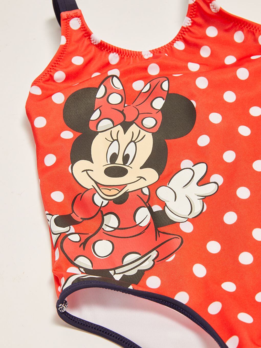 LCW Kids Kirmizi Esnek Kumaştan Minnie Mouse Baskılı Kız Çocuk Mayo - 2