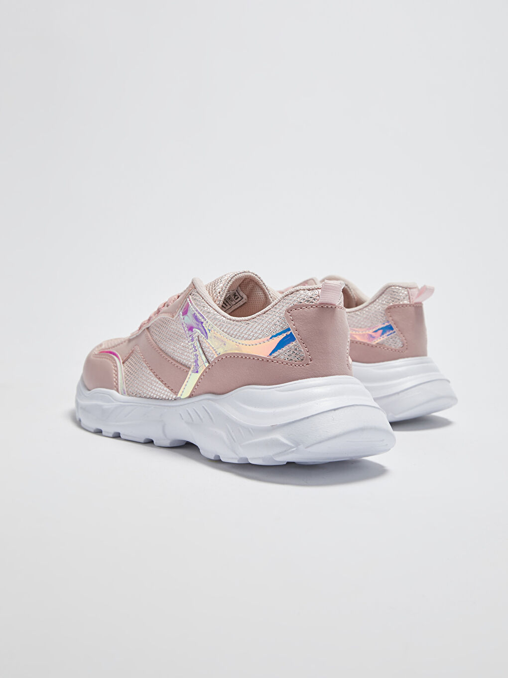 Pembe File Detaylı Kalın Taban Kız Çocuk Spor Ayakkabı-4