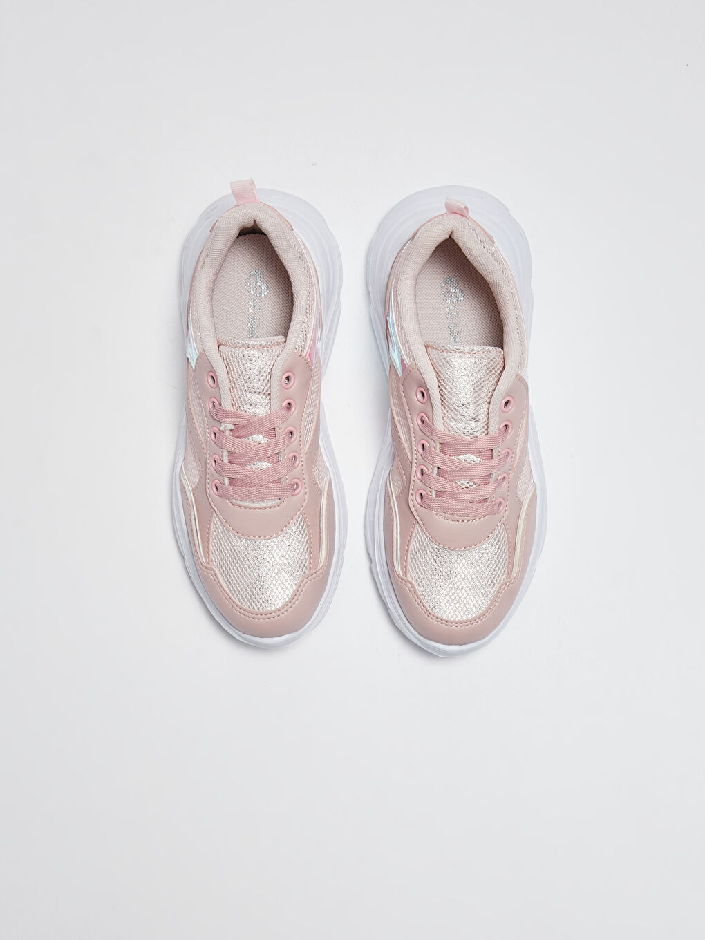 Pembe File Detaylı Kalın Taban Kız Çocuk Spor Ayakkabı-5