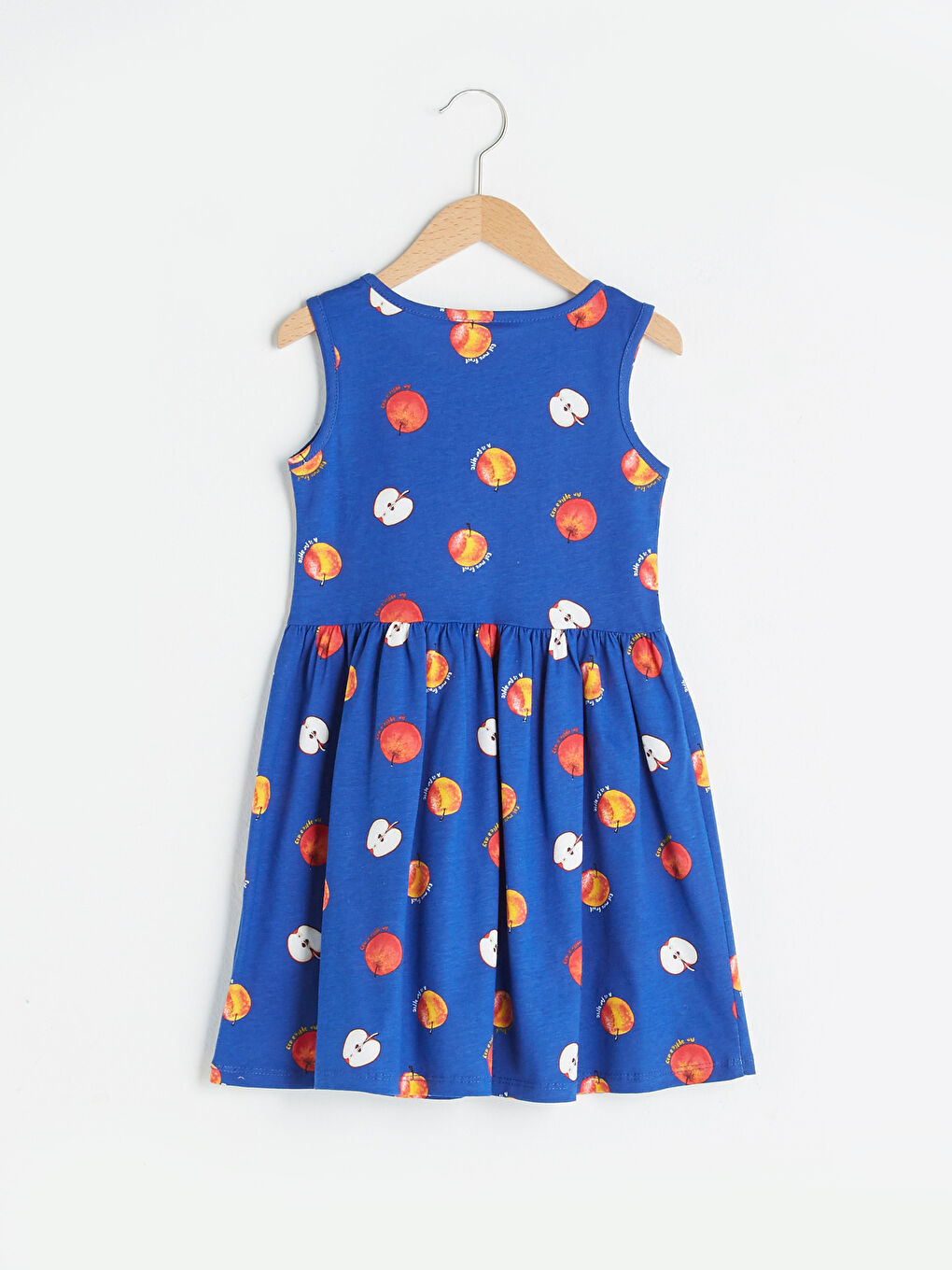 Crew Neck Printed Cotton Girl Dress-1