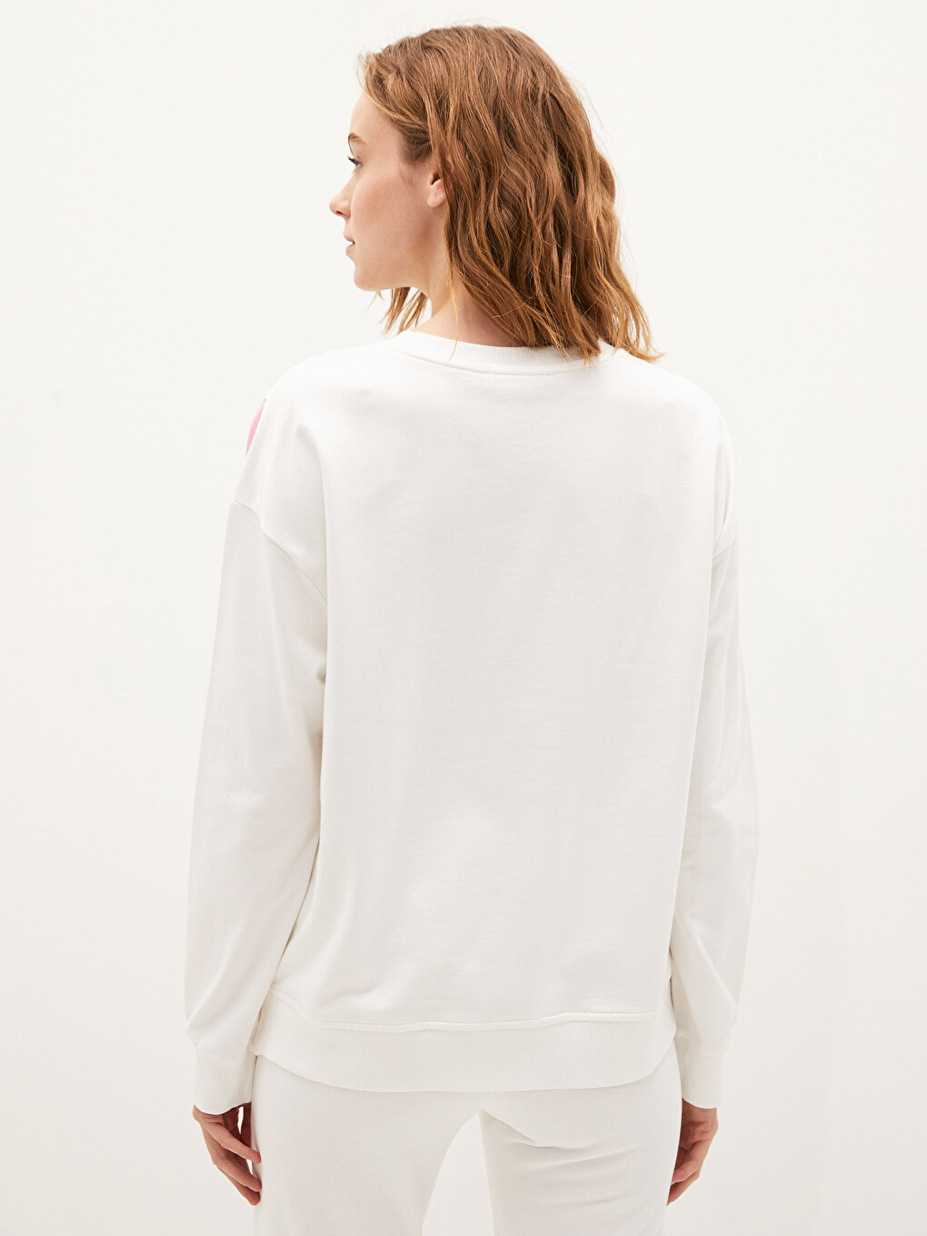 Slogan Printed Color Block Crew Neck Sweatshirt-3