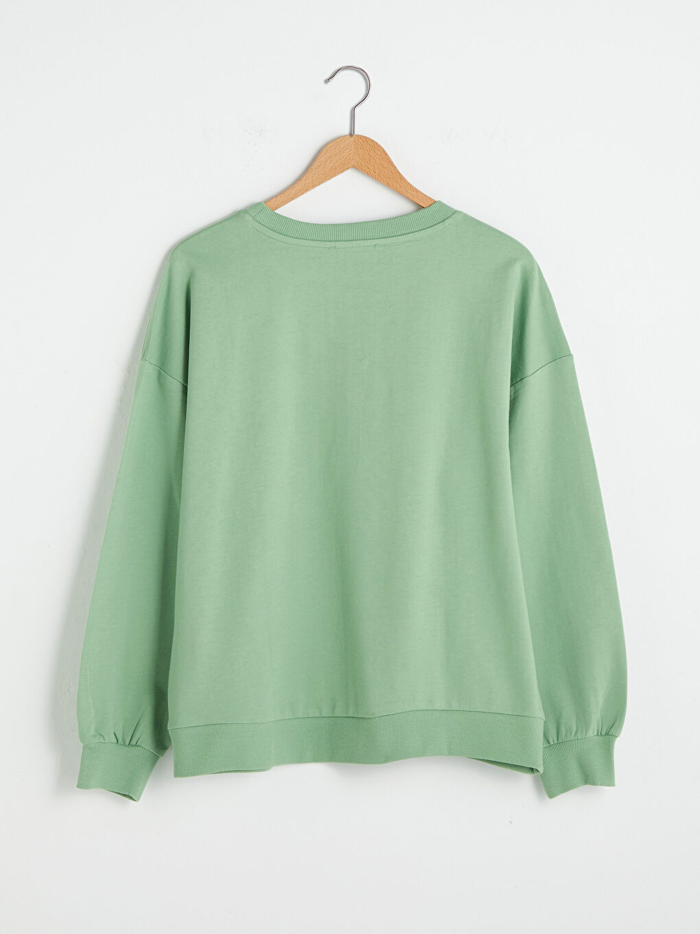 Sweat-shirt à manches longues imprimé avec slogan et col rond pour Femmes-7