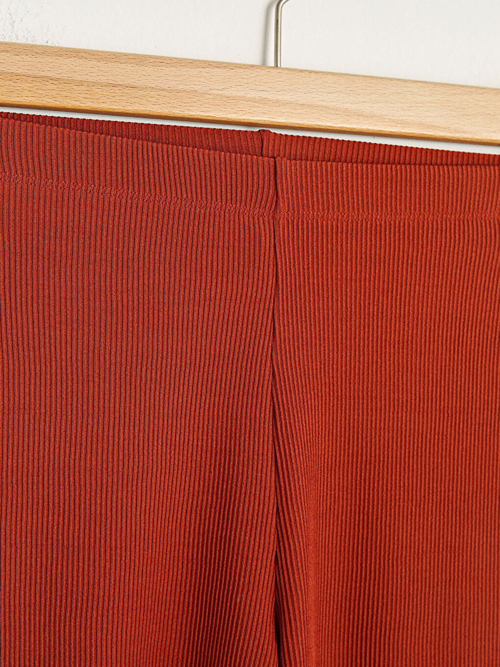 Women's Elastic Waist Plain Ribbed Tights-2