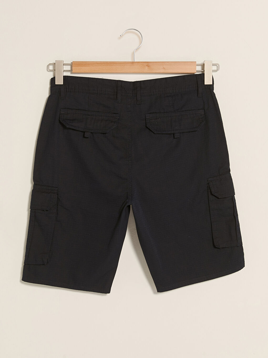 Lacivert Standart Kalıp Erkek Bermuda Şort-5