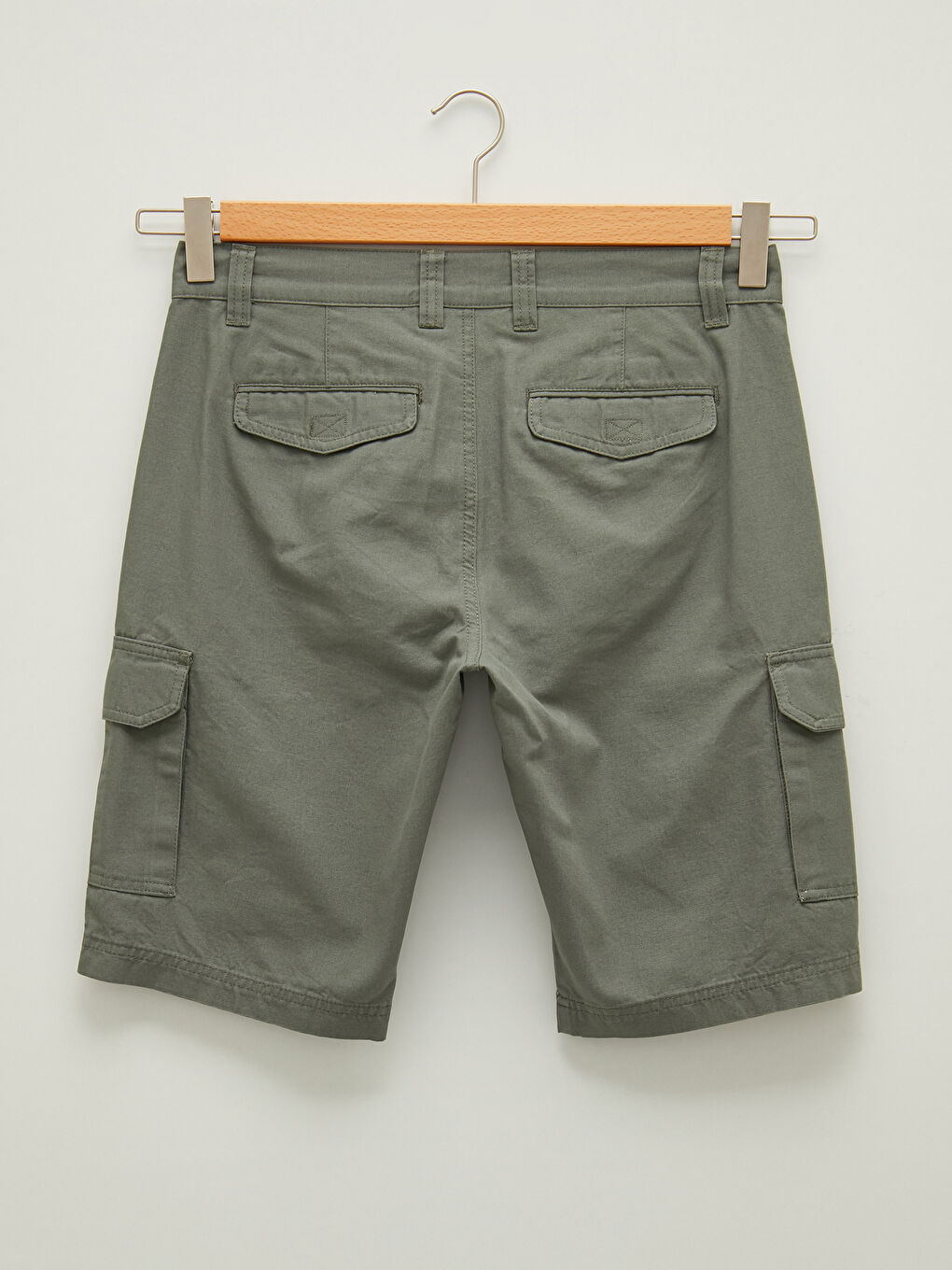 Yeşil Standart Kalıp Erkek Bermuda Şort-6