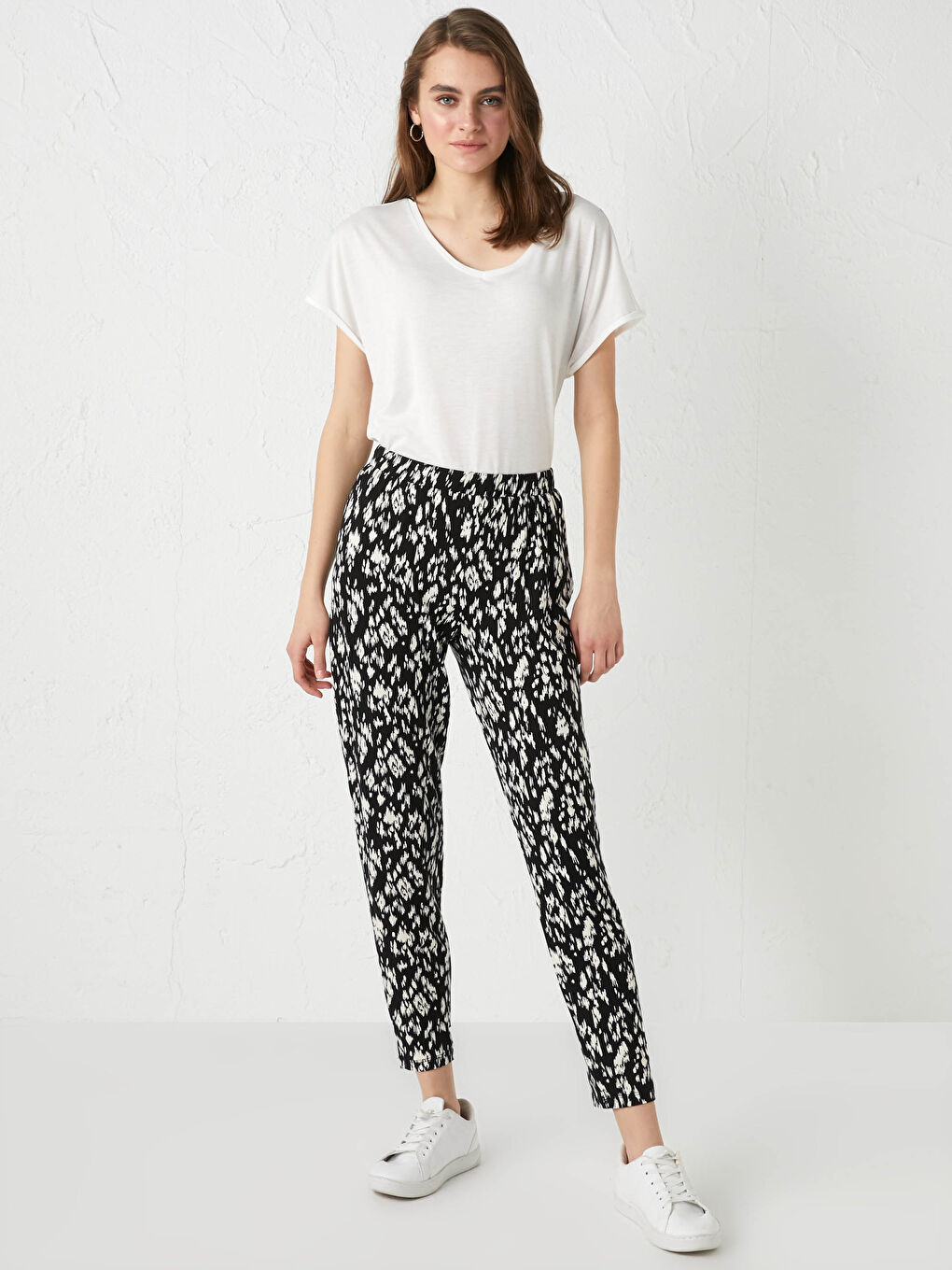 Elastic Waist Patterned Women's Tracksuit Bottoms