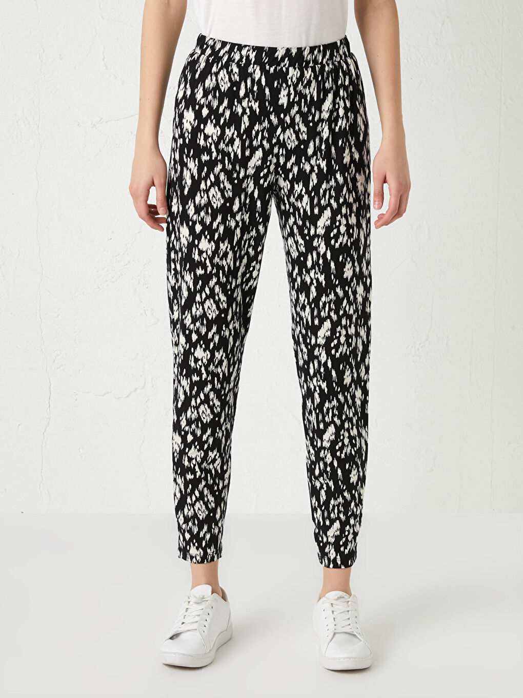 Elastic Waist Patterned Women's Tracksuit Bottoms-4