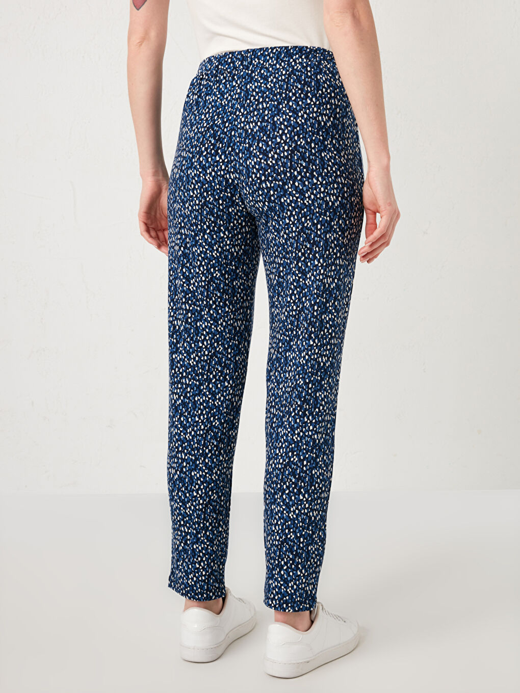 Beli Lastikli Desenli Kadın Eşofman Alt-3