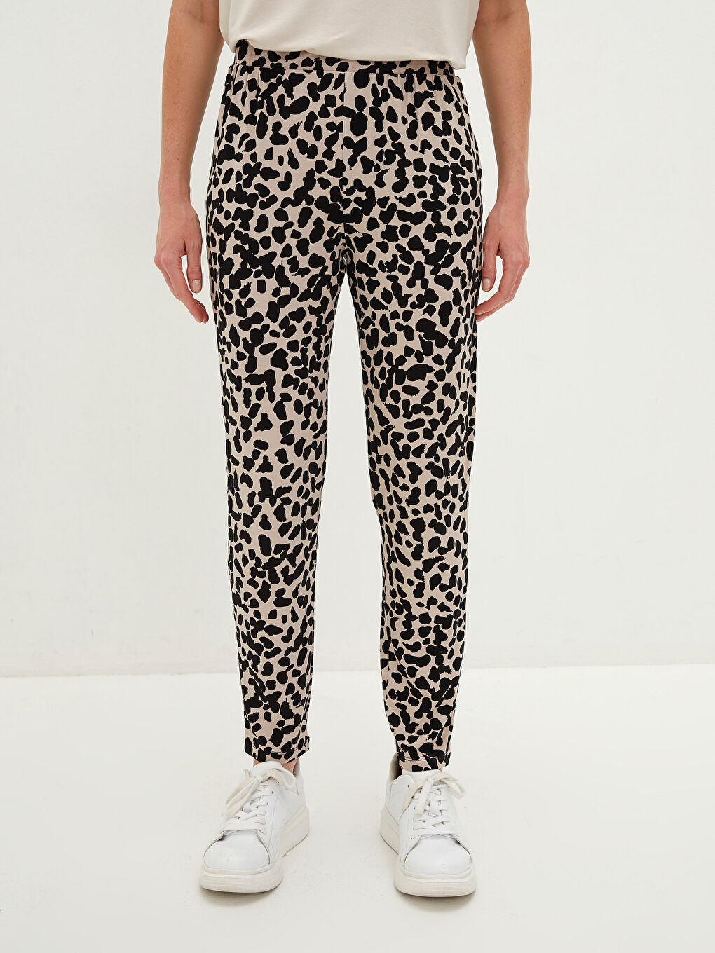 Elastic Waist Patterned Women's Tracksuit Bottoms-4