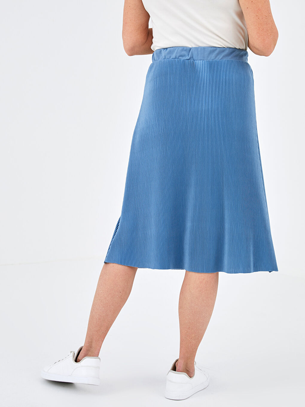 تنورة مكشكشة بخصر مطاطي للنساء-2