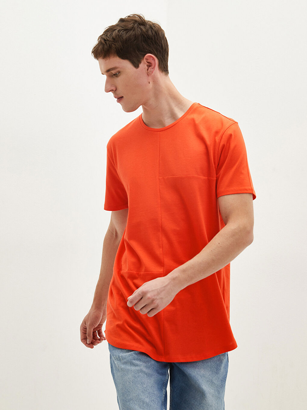 Crew Neck Short Sleeve Cotton Men's T-shirt