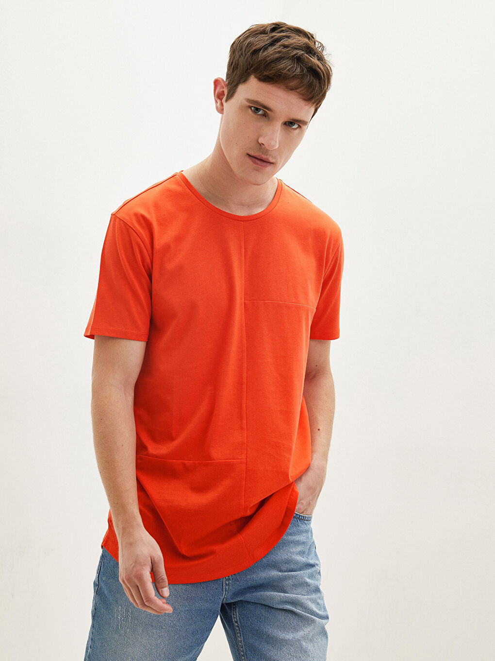 Crew Neck Short Sleeve Cotton Men's T-shirt-2