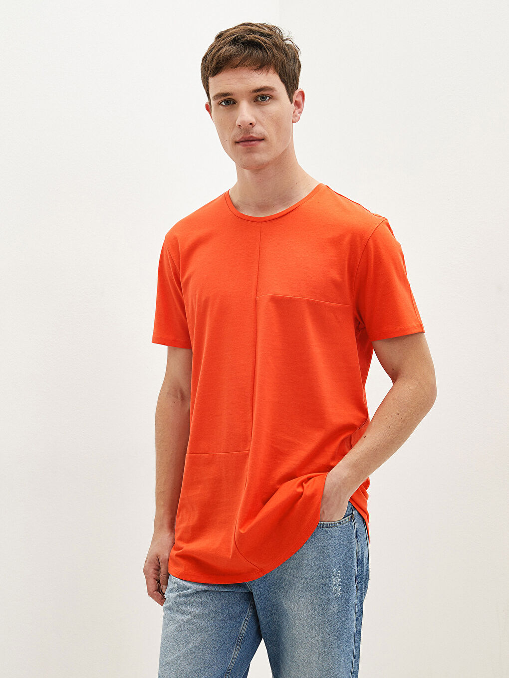 Crew Neck Short Sleeve Cotton Men's T-shirt-3