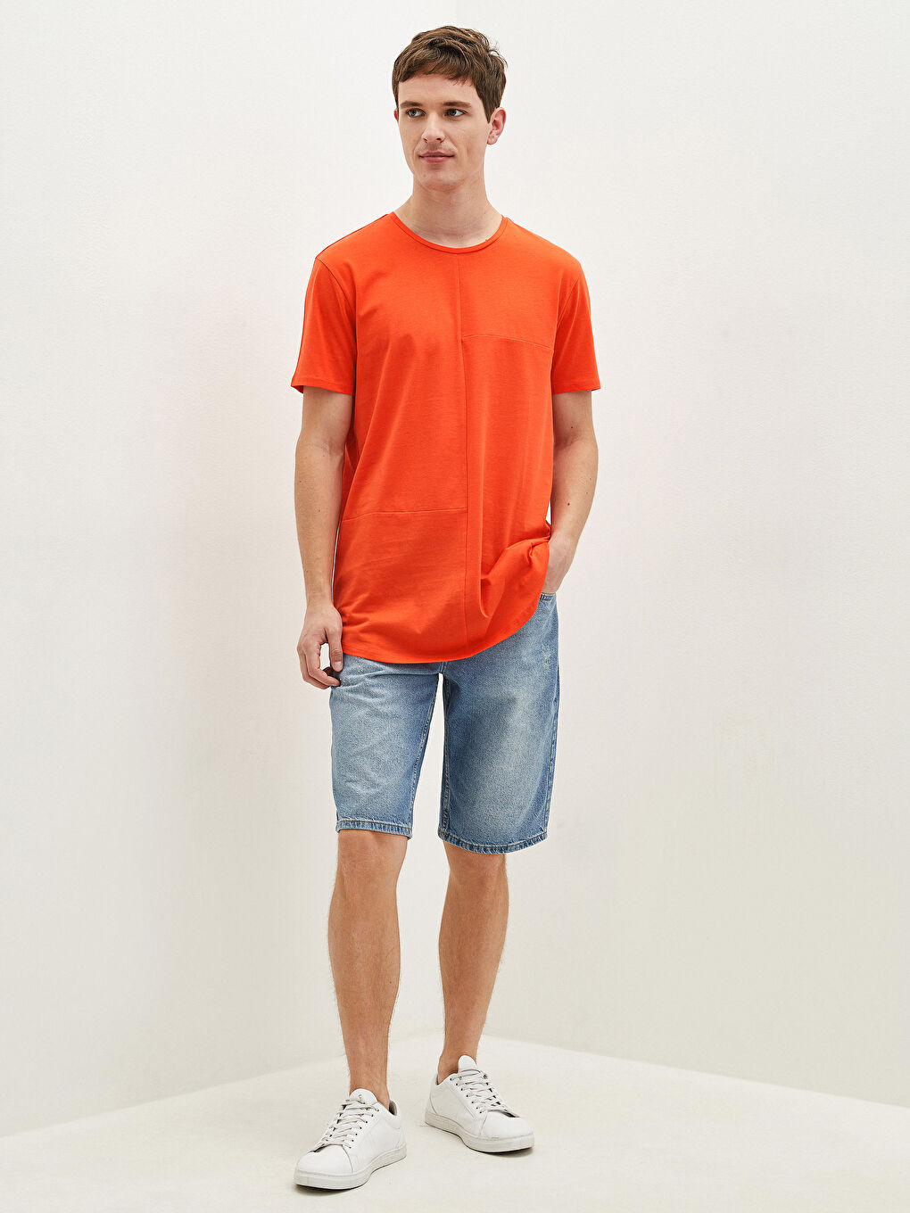 Crew Neck Short Sleeve Cotton Men's T-shirt-4
