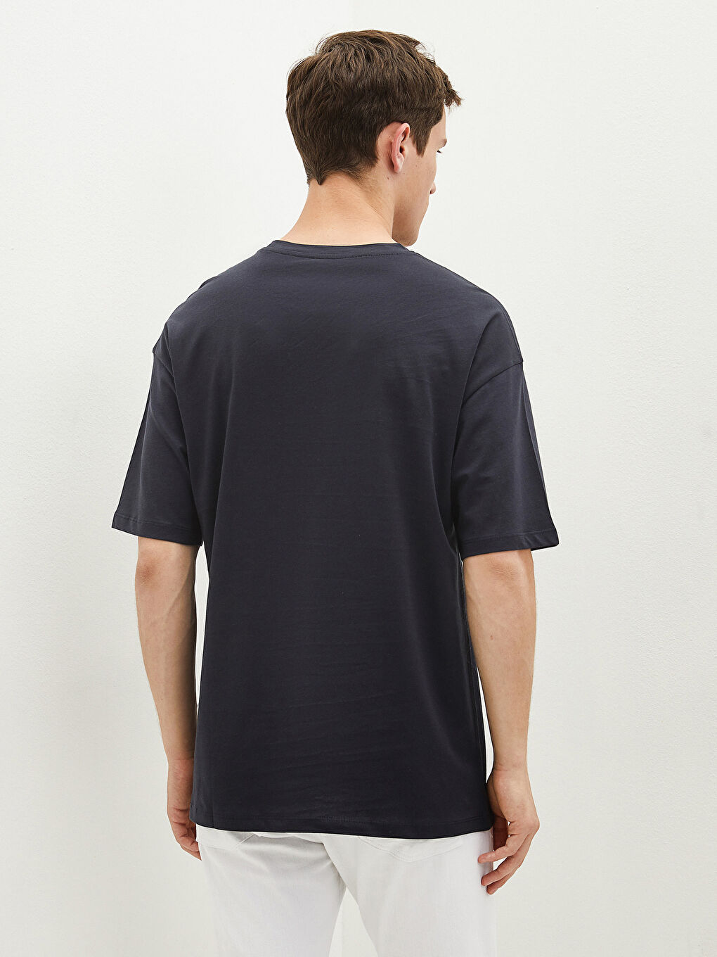 Crew Neck Short Sleeve Printed Combed Cotton Men's T-shirt-5