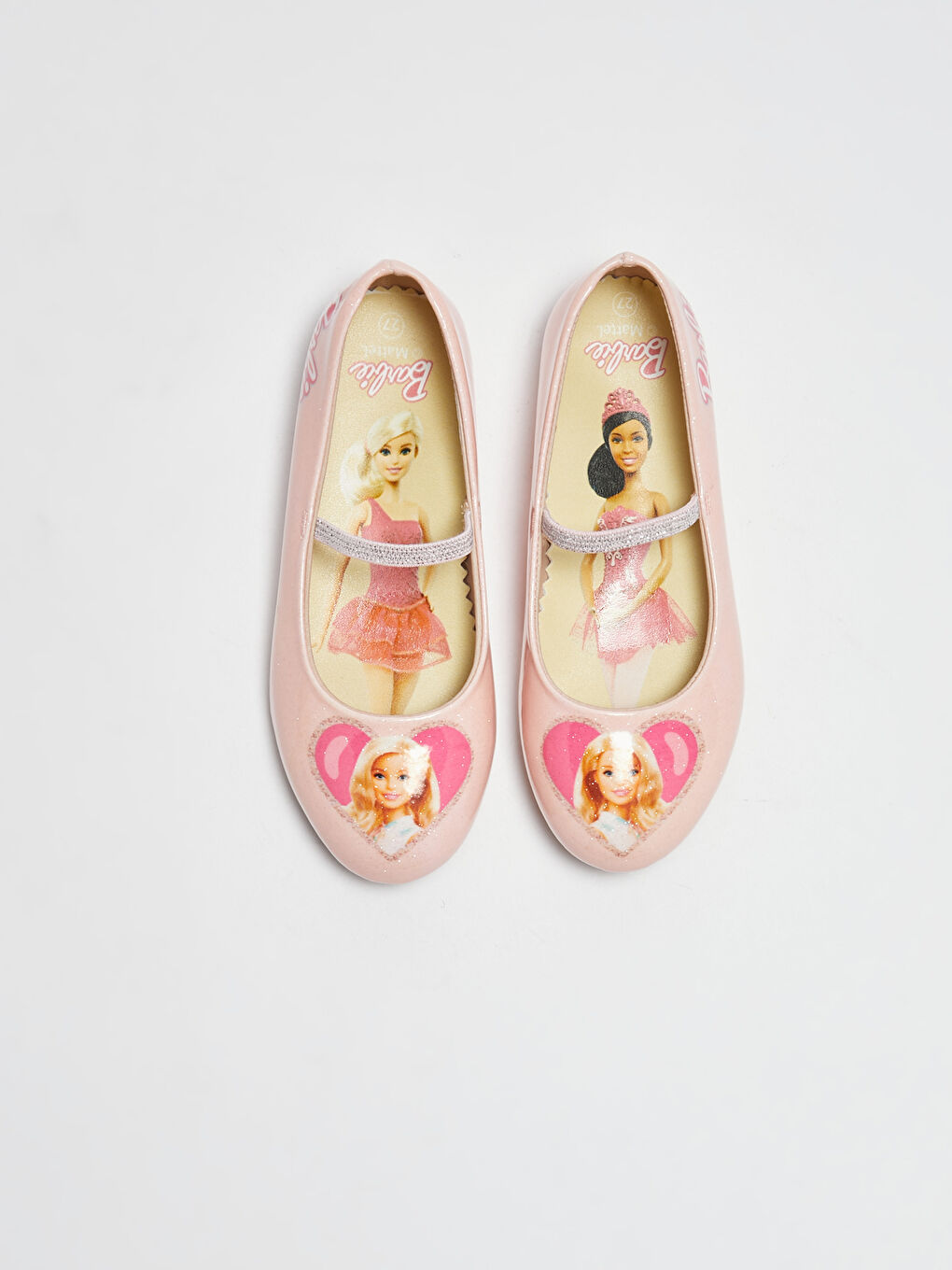 Pembe Barbie Lisanslı Lastikli Kız Çocuk Babet-4