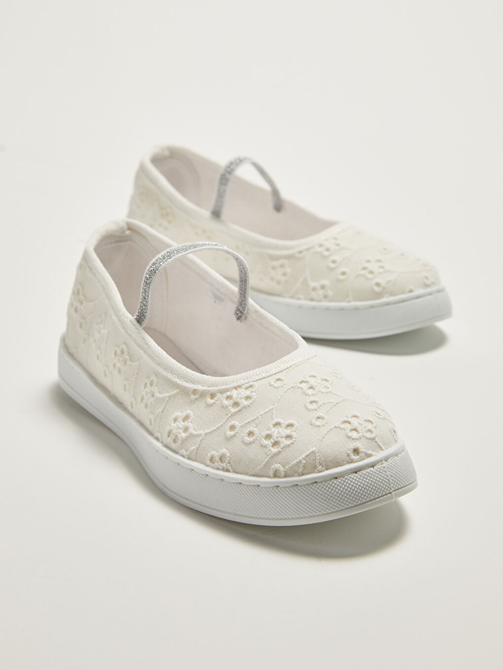 Ballerines Ornées de Dentelle Florale pour Fille-2