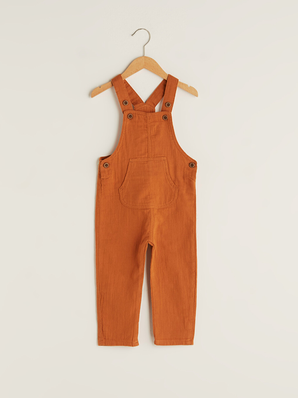Basic Pocket Detailed Cotton Baby Boy Salopet