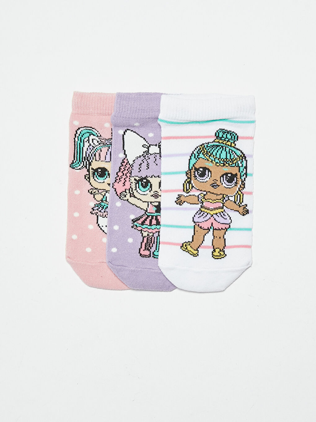 LOL Surprise OMG Lizenzierte Mädchen Kinder Sneaker-Socken 3er-Pack