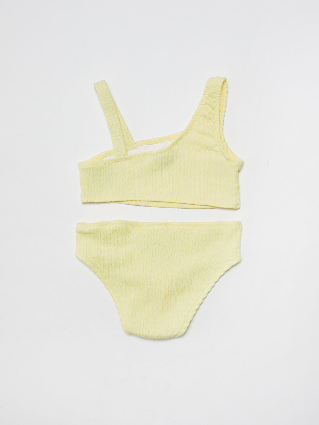 بكيني بناتي قماش مطاطي بنقشة ذاتية-1