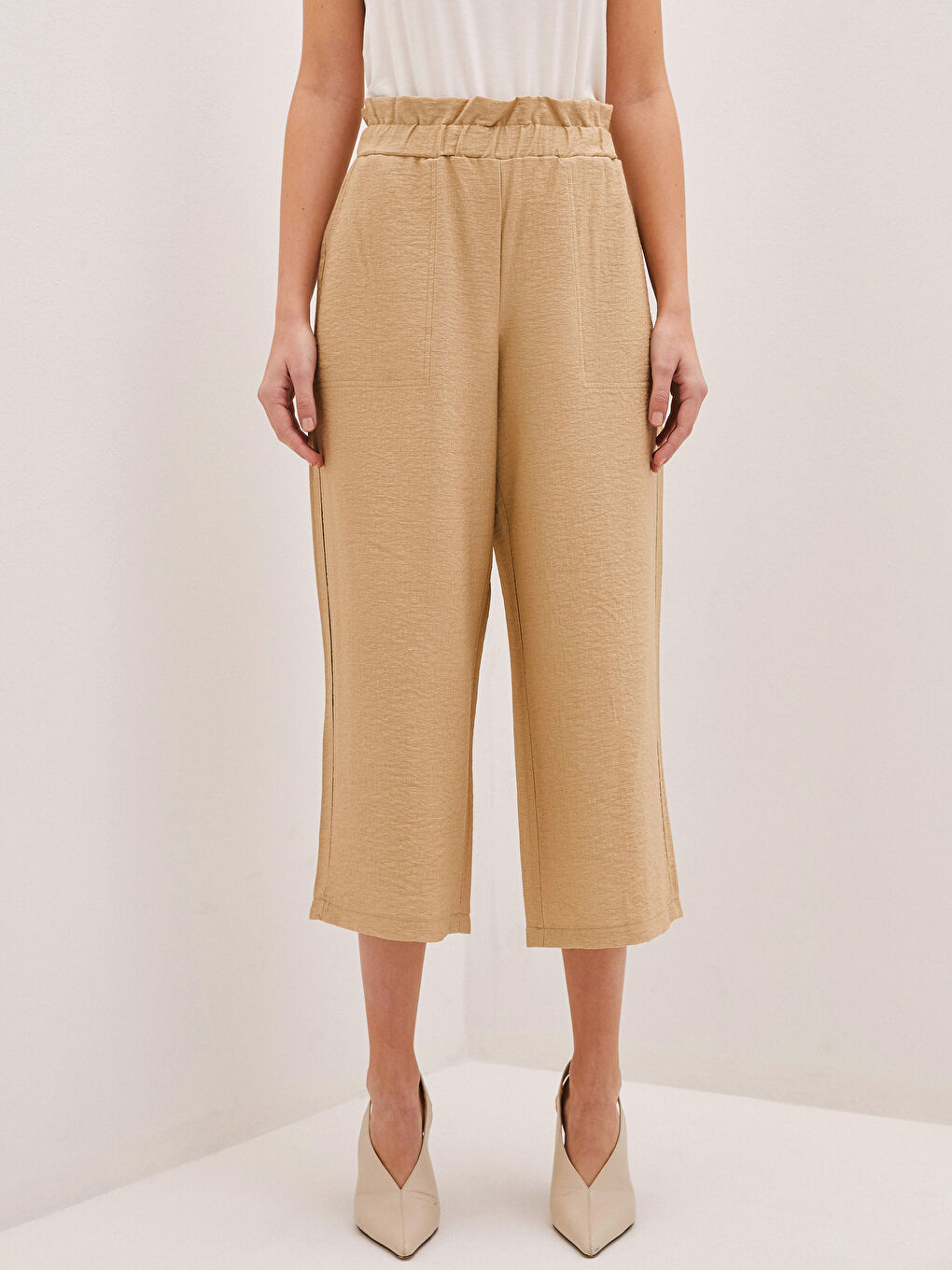LC Waikiki BEŽ Kapri pantalone Žena -S1G204Z8-GL4