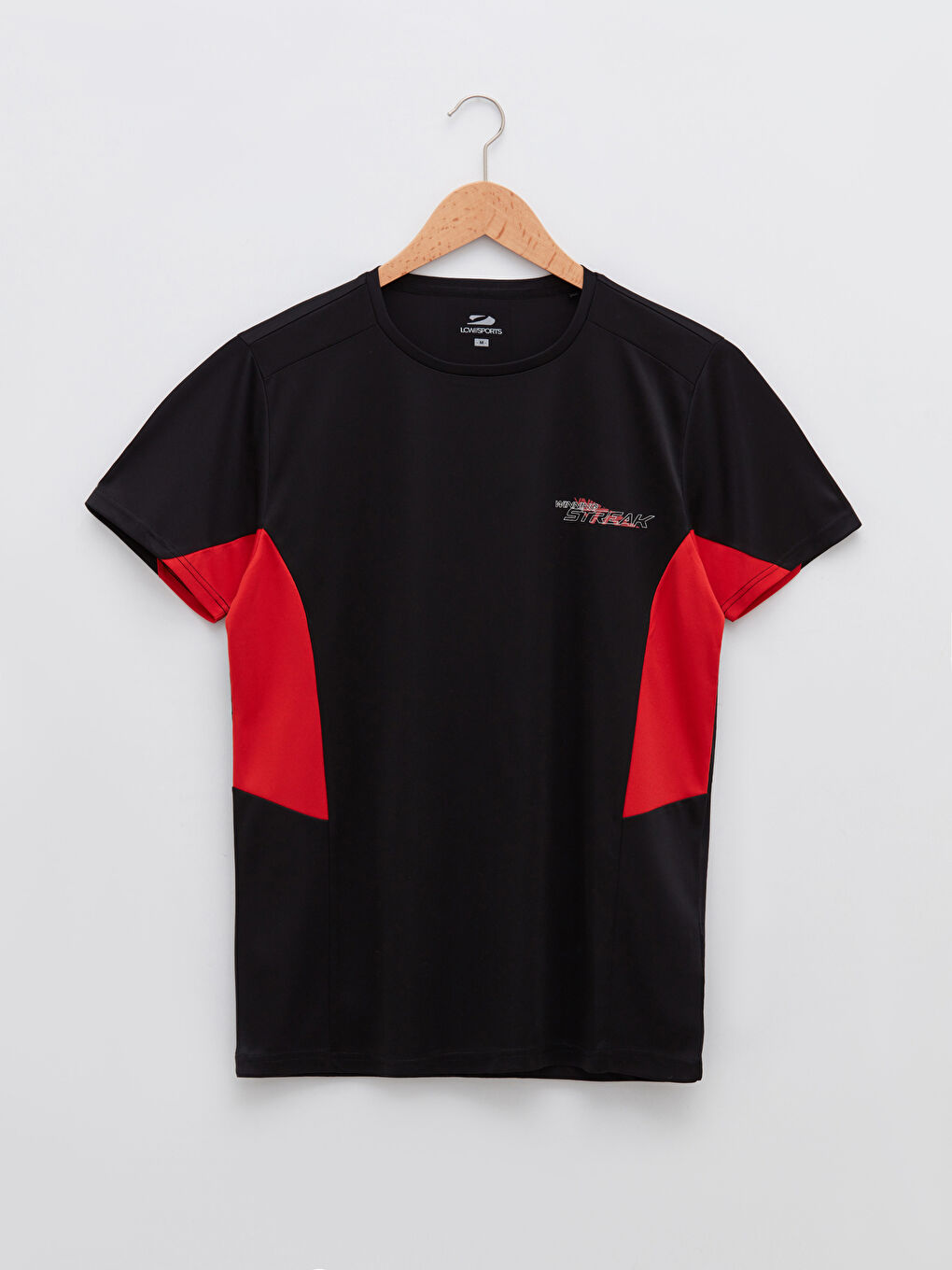 T-Shirt de Sport pour Hommes à Col Rond et Manches Courtes avec Blocs de Couleurs-5