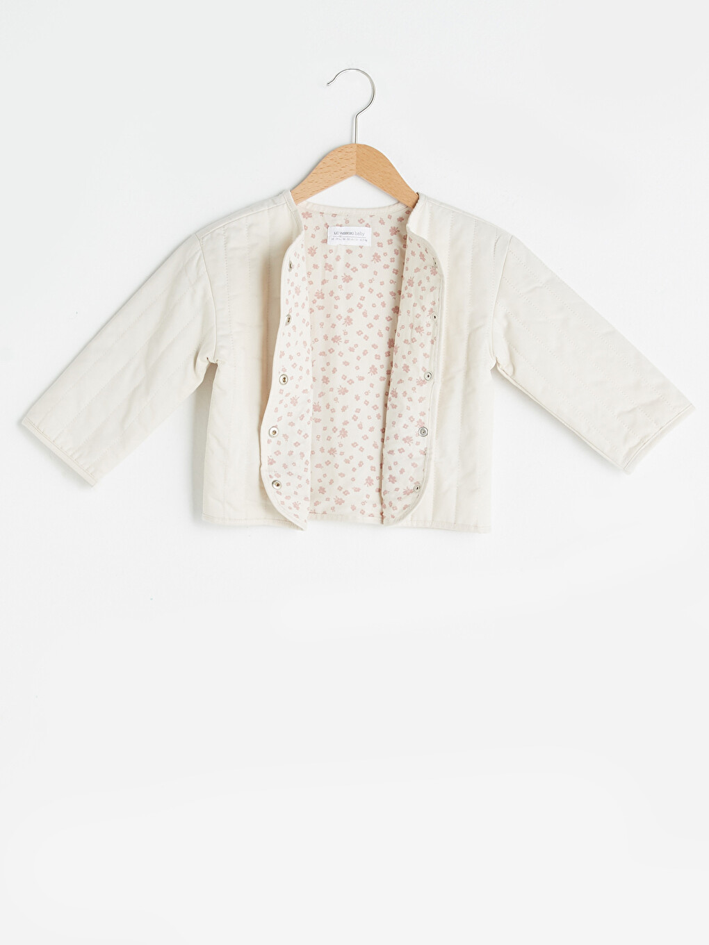 Crew Neck Long Sleeve Basic Baby Girl Jacket-1