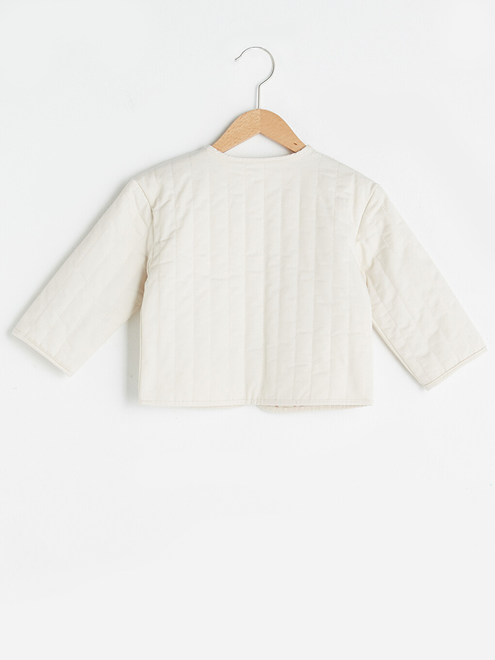 Crew Neck Long Sleeve Basic Baby Girl Jacket-2