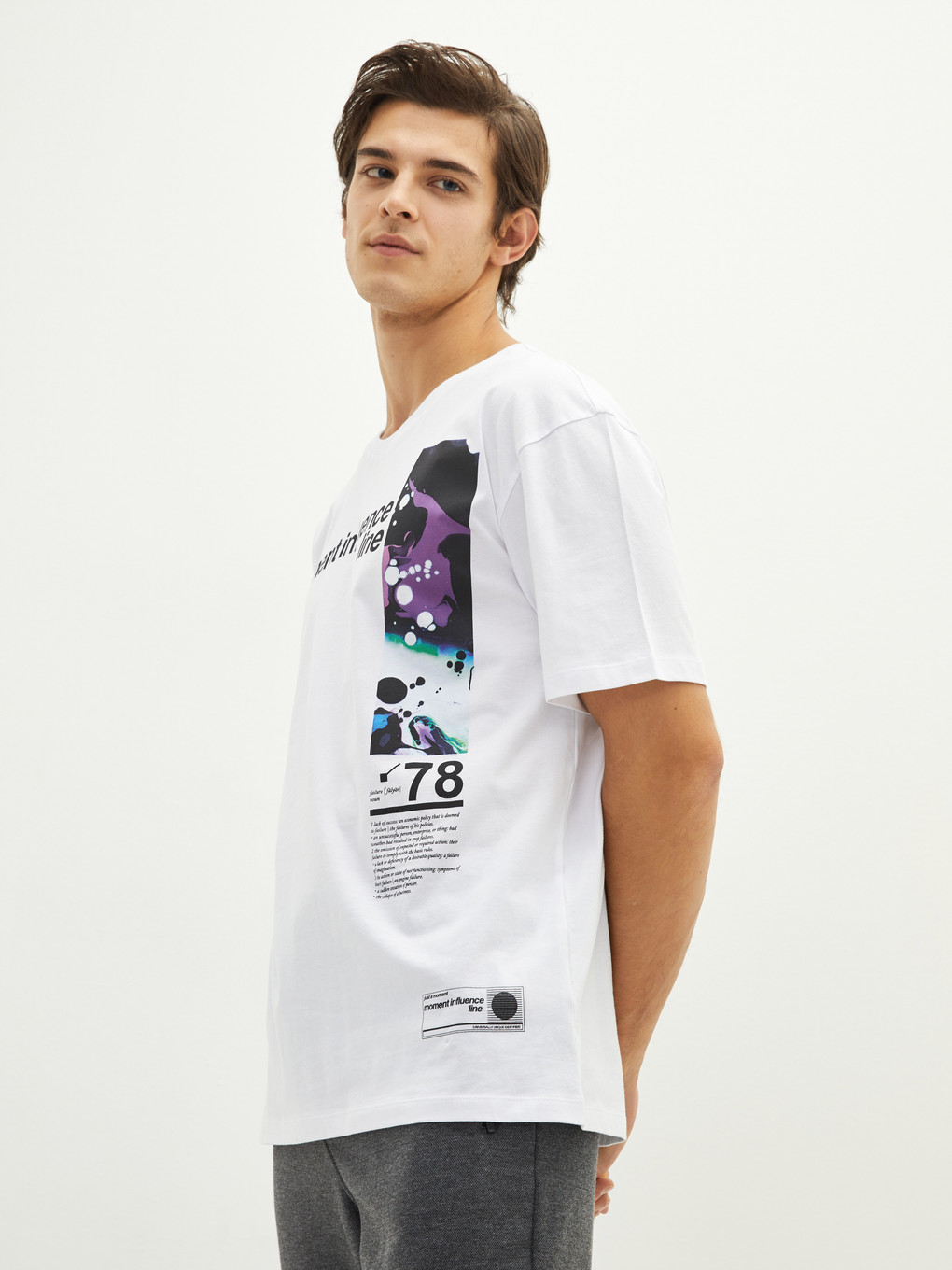 XSIDE Crew Neck Short Sleeve Printed Combed Cotton Men's T-shirt