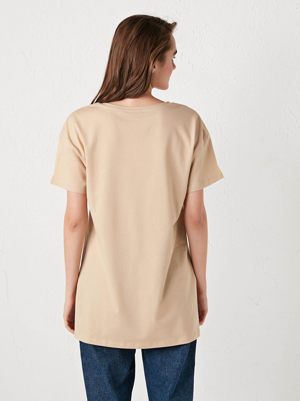 Crew Neck Printed Short Sleeve Cotton Women's T-shirt-4