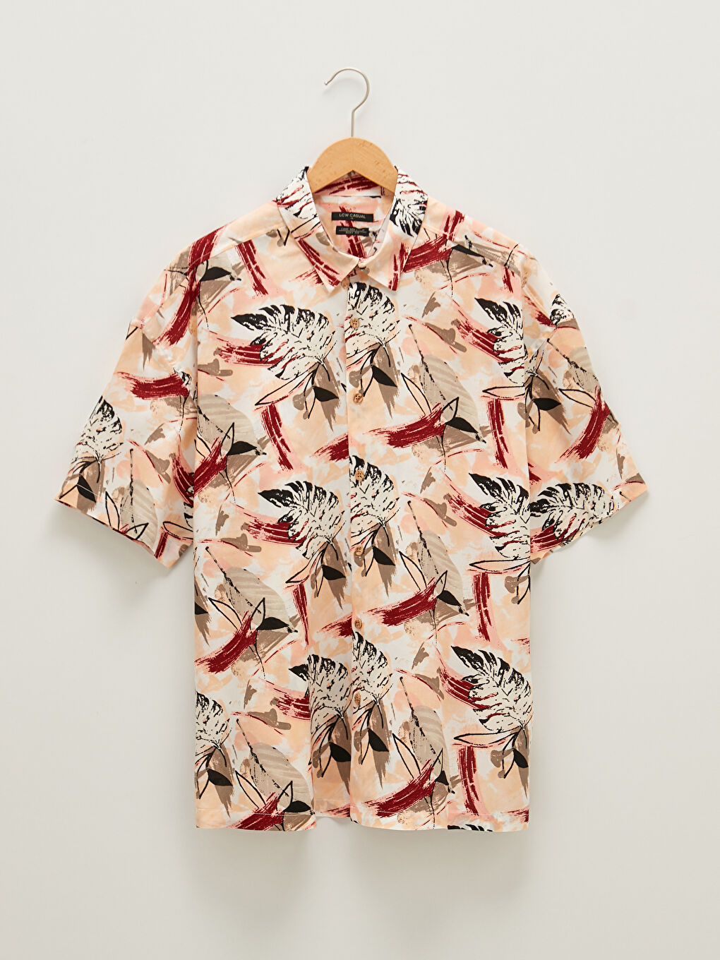 LC Waikiki Boxy Fit Short Sleeve Patterned Men's Shirt -S1G363Z8-LRW