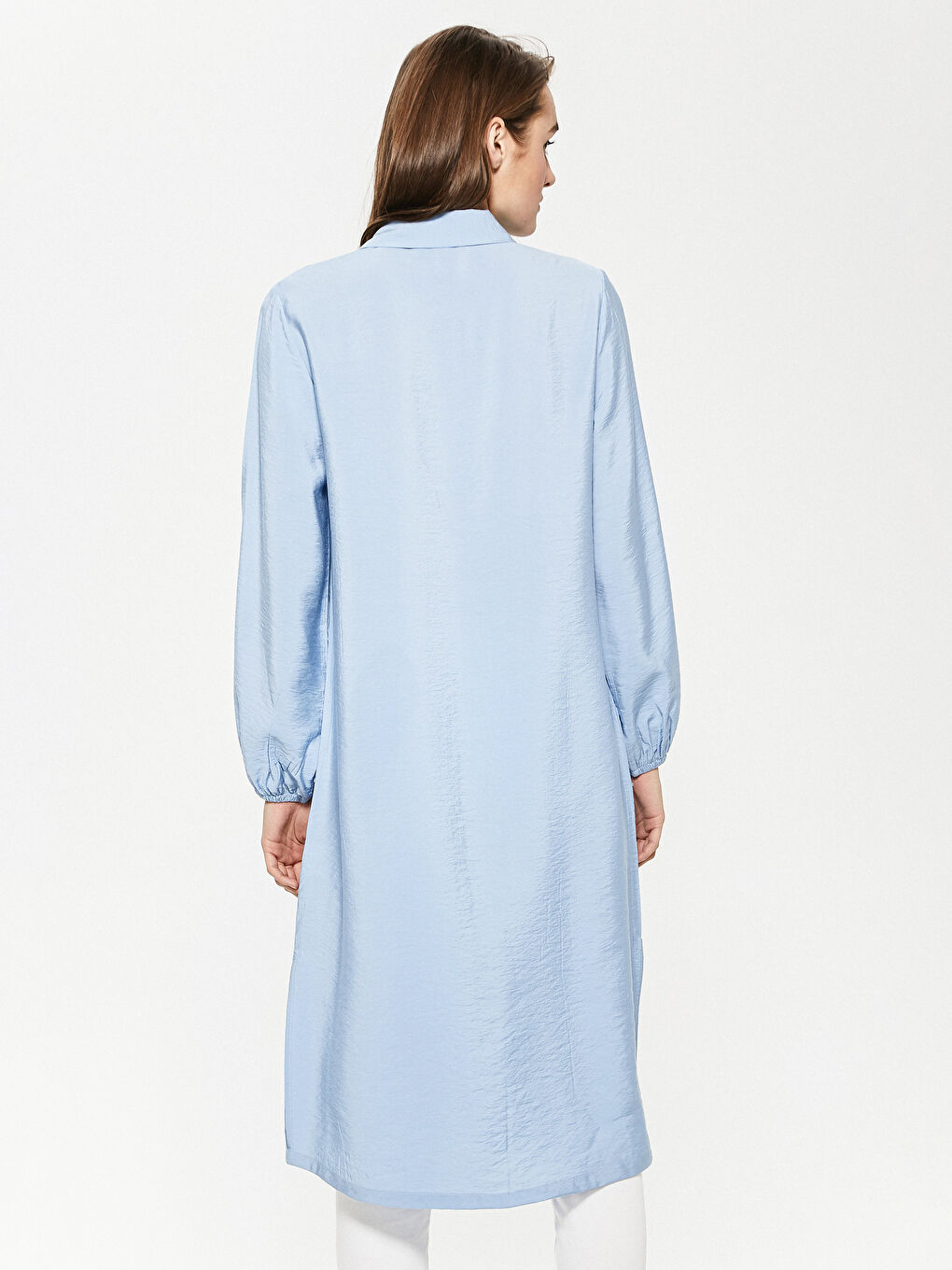 Plain Long Sleeve Women's Shirt Tunic-4
