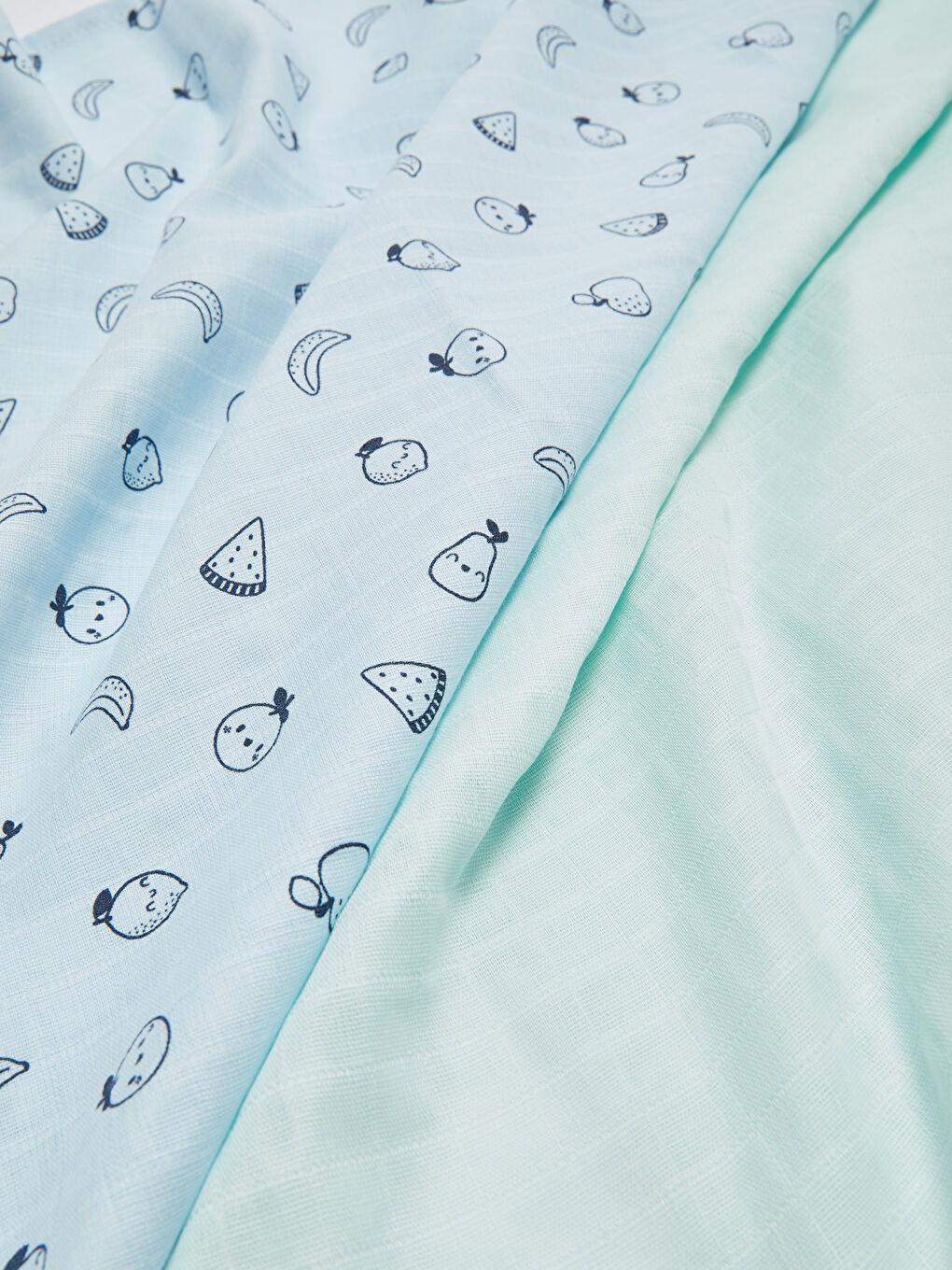 Lot de 2 Carrés de Mousseline en Coton pour Bébé Garçon-1