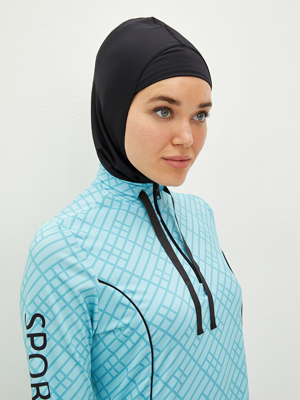 Patterned Women's Hijab Swimsuit-3