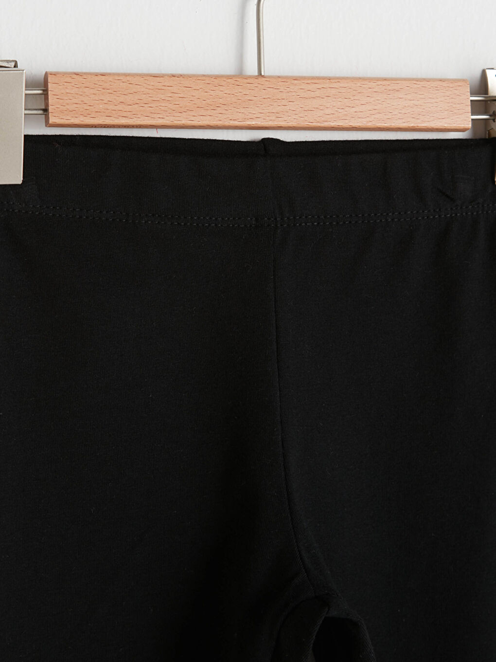 Girl's Long Leggings With Elastic Waist And Letter Printed Stripe Detailed Cotton-2