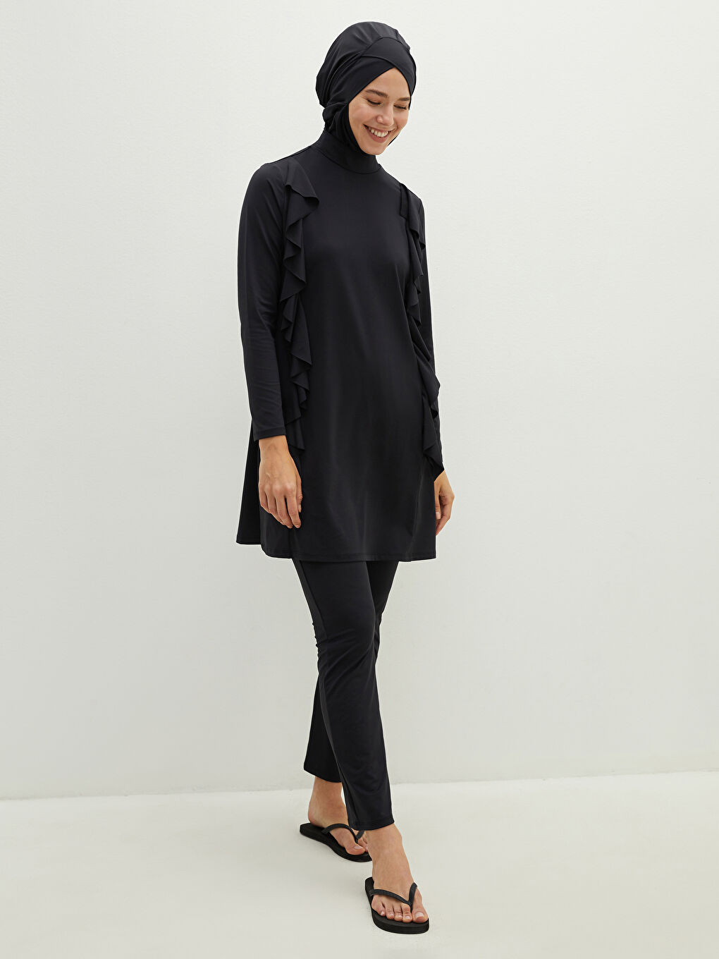 LC Waikiki Straight Long Sleeve Women's Hijab Swimsuit Set -S1G532Z8-CVL