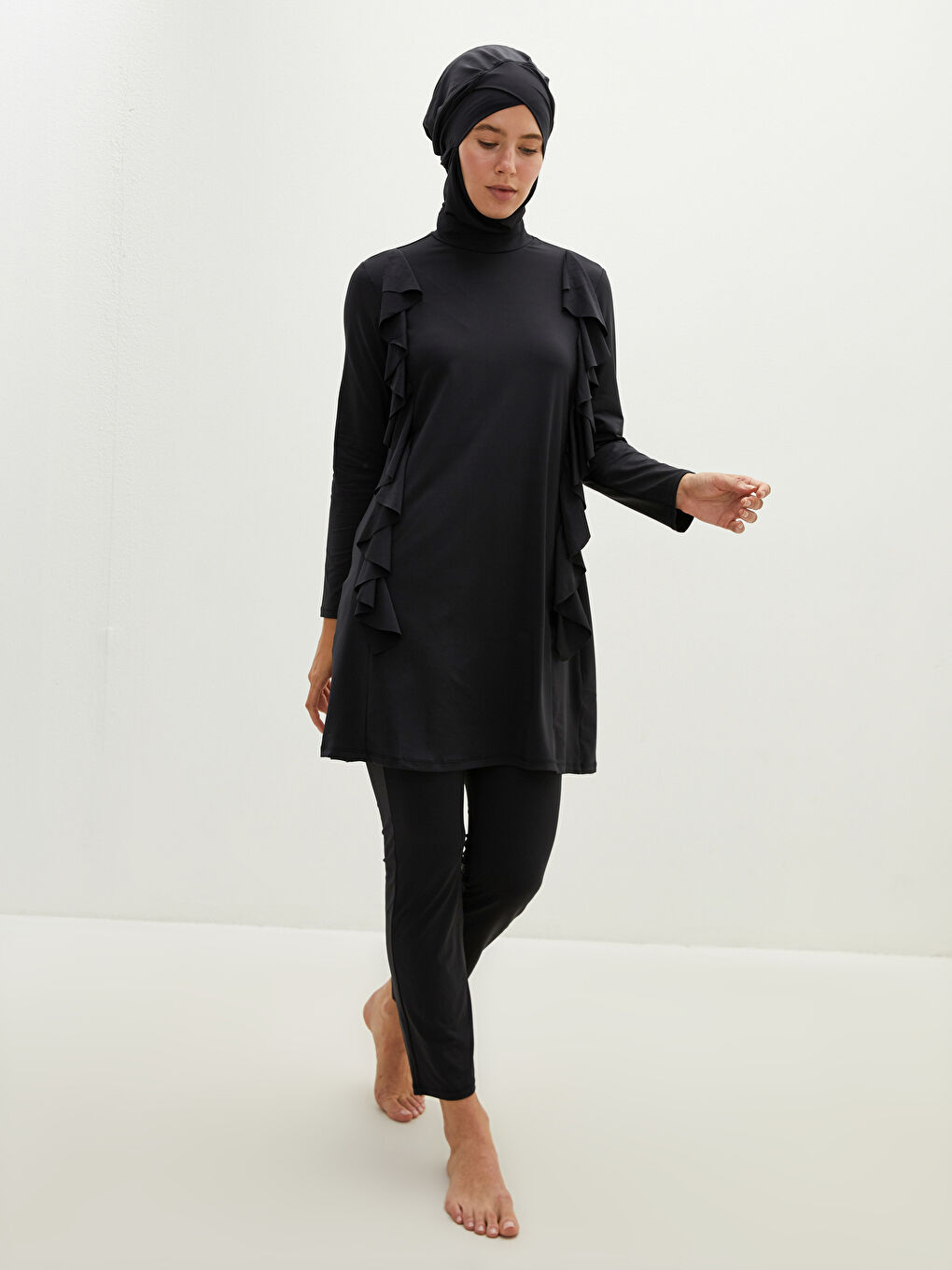 LC Waikiki Straight Long Sleeve Women's Hijab Swimsuit Set -S1G532Z8-CVL